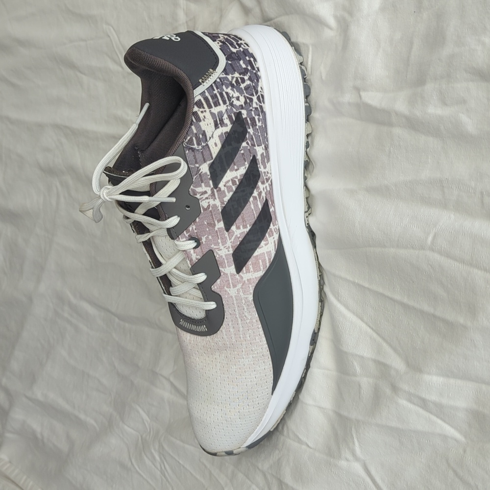 Adidas Men's Gray Black And White Golf Shoes - Picture 8 of 9